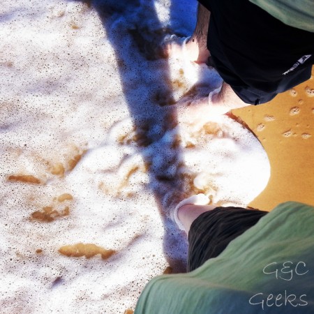 tout le monde nous demande si on s'est enfin baigné ... et beh oui ! Les pieds quoi ^^