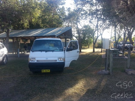 Et hop, nous voici à Emerald Caravan Village