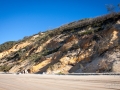 rainbow beach strates de sables colorés